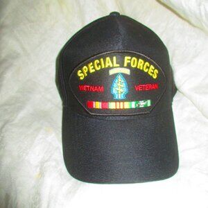 FIFTH 5TH SPECIAL FORCES GROUP SF VIETNAM VETERAN HAT CAMPAIGN RIBBONS US ARMY